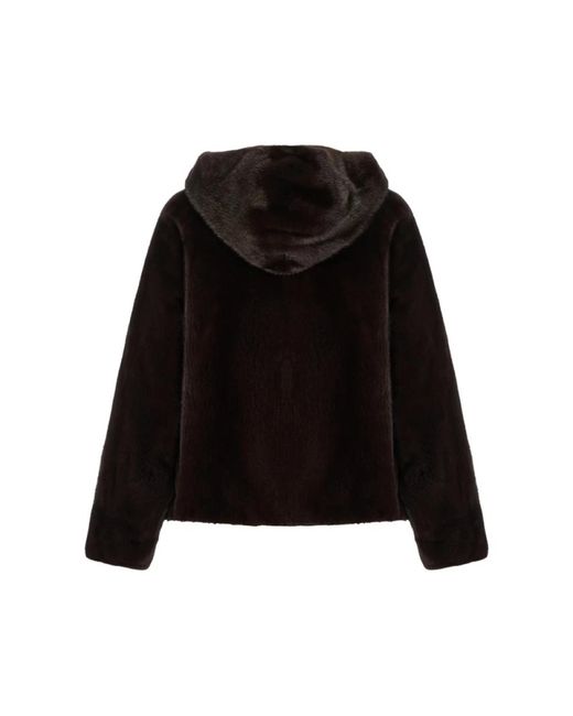 Blancha Black Faux Fur & Shearling Jackets