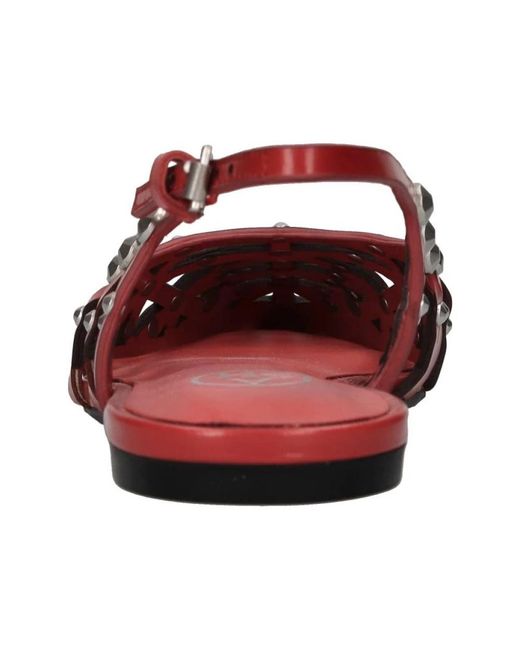 Ash Red Flat Shoes