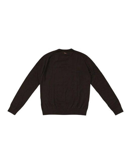 Napapijri Gray Round-Neck Knitwear for men
