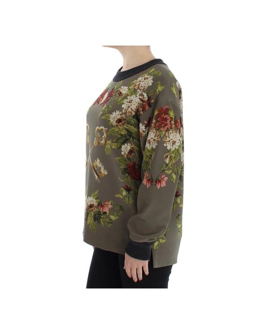 Dolce & Gabbana Brown Round-Neck Knitwear