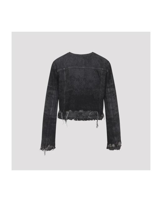 DIESEL Distressed Bomber Jacket in het Black
