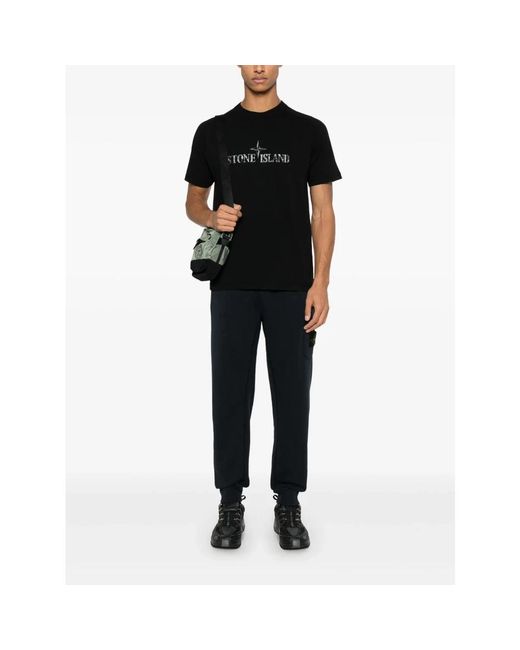 Stone Island Blue Sweatpants for men