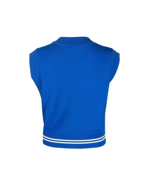 Autry Blue Round-Neck Knitwear