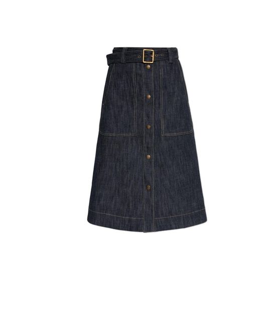 Moncler Blue Denim Skirts