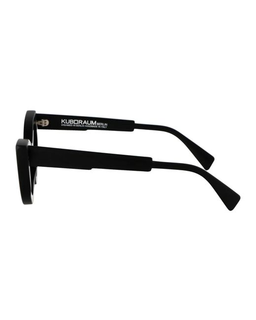 Kuboraum Black Stylische sonnenbrille mit maske y3