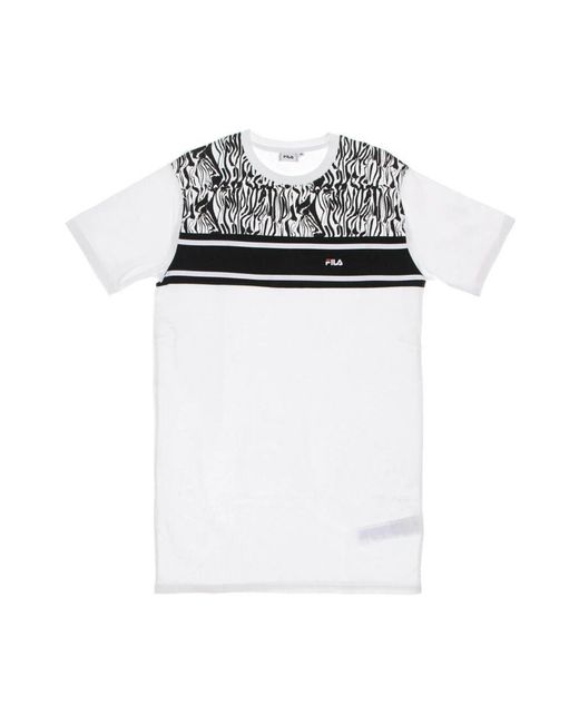 Fila White Tierdruck tee kleid