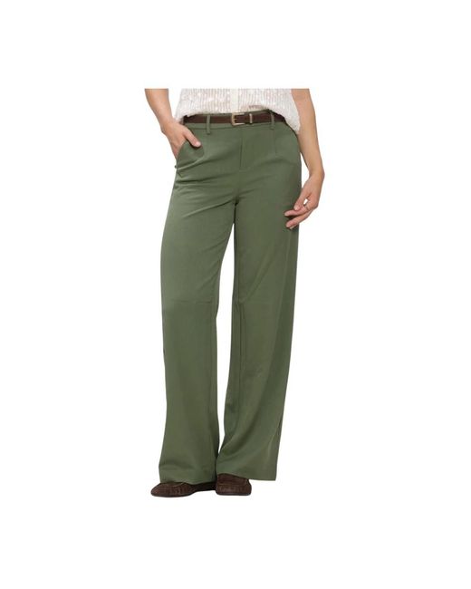 Object Wide Trousers in het Green
