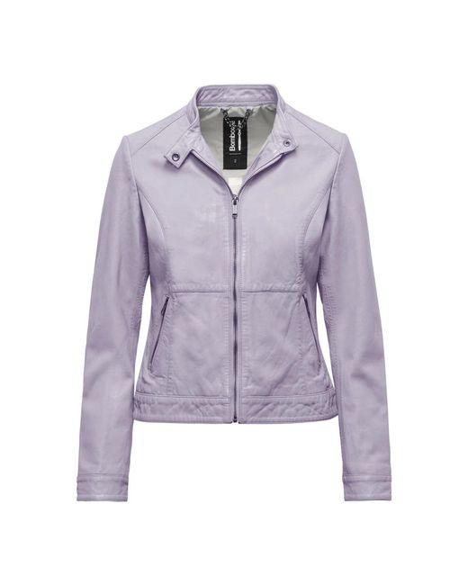 Bomboogie Purple Leather Jackets