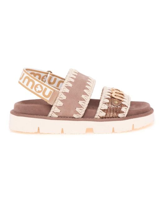 Mou Pink Flat Sandals