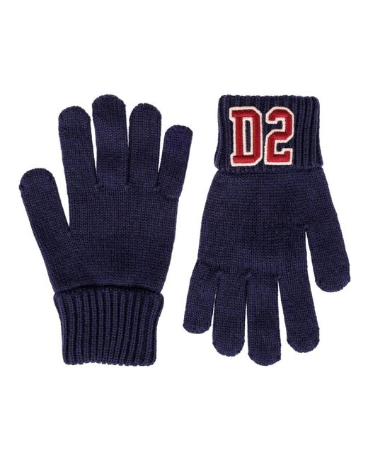 DSquared² Blue Gloves for men