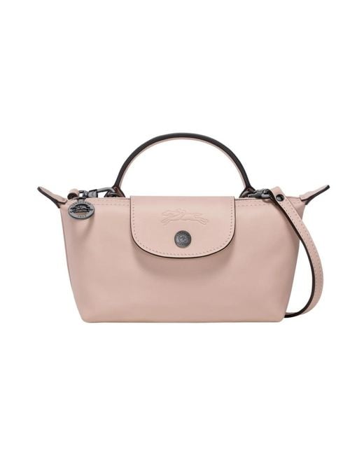 Longchamp Pink Rosa Leder Umhängetasche