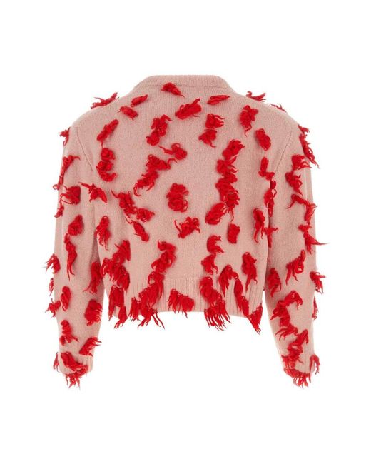 Jil Sander Red Rosa wollpullover - stilvoll und gemütlich