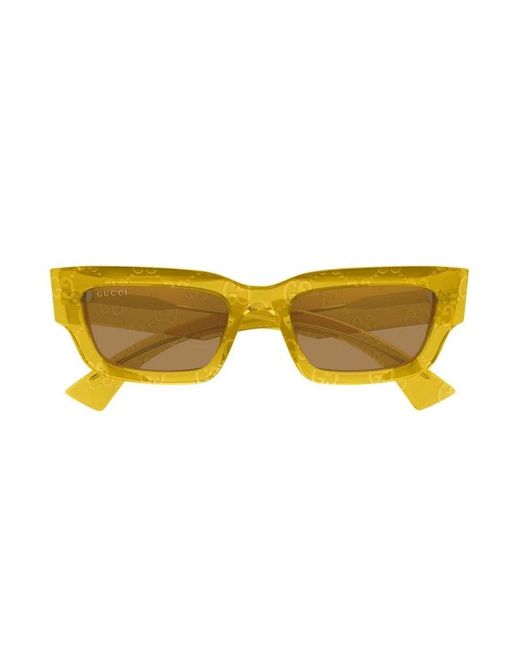 Gucci Yellow Sunglasses for men