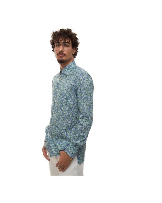 Kiton Blue Casual Shirts for men