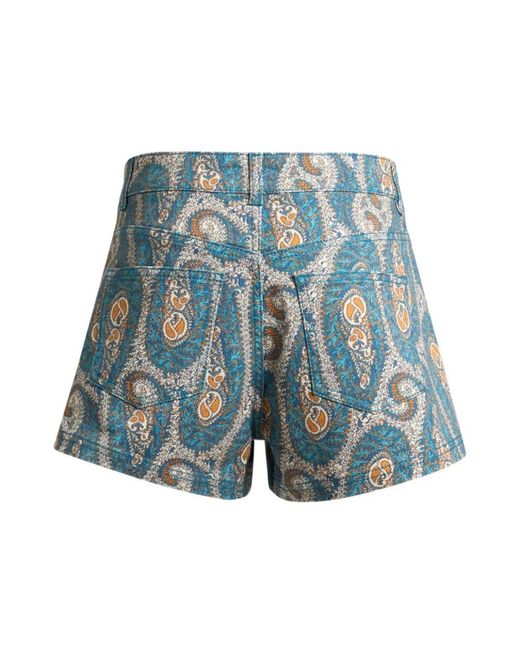 Etro Blue Short Shorts