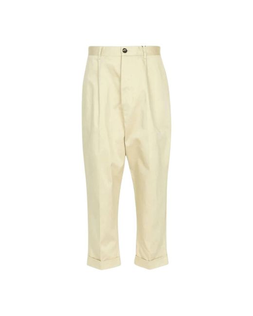 AMI Yellow Cropped Trousers