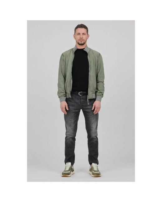 The Jack Leathers Green Bomber Jackets for men