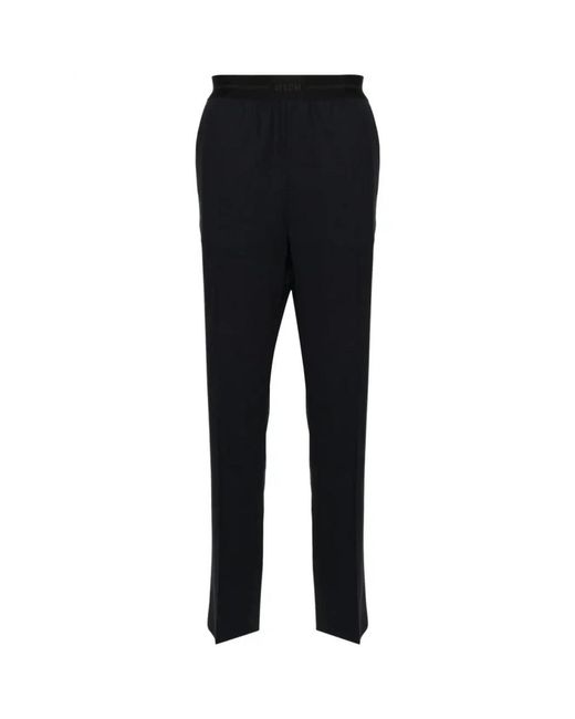MSGM Black Slim-Fit Trousers for men