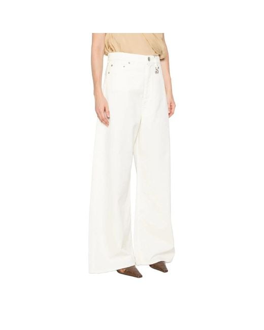 Sportmax White Wide Jeans