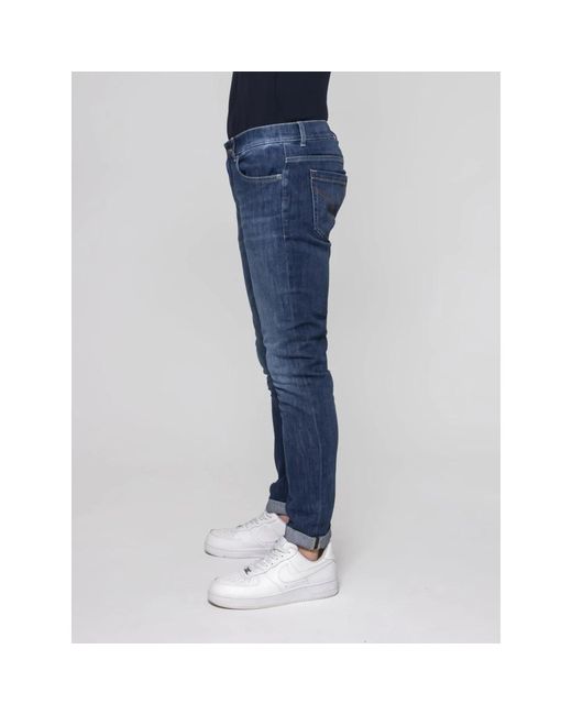 Dondup Skinny Fit Five-Pocket Low-Rise Jeans in Blue für Herren