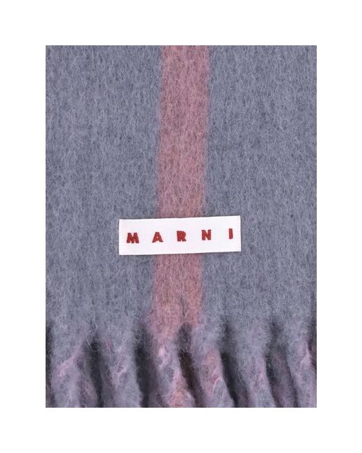 Marni Purple Winter Scarves for men