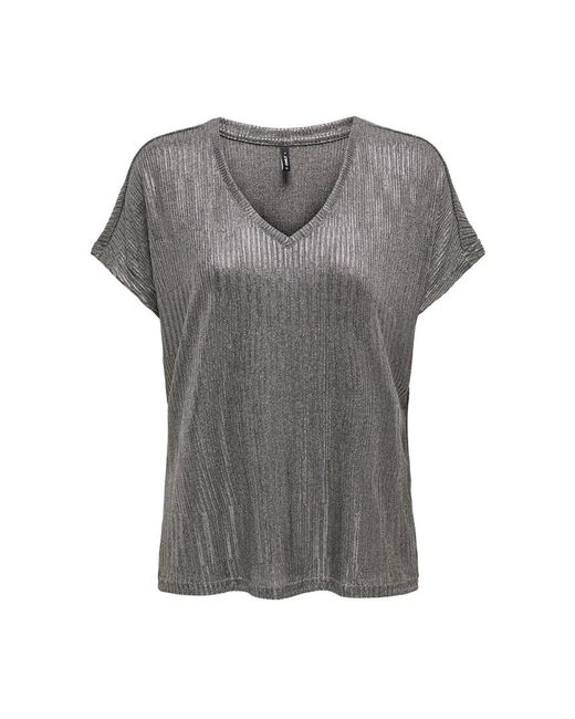 ONLY Mouwloze V-Hals Top in het Gray