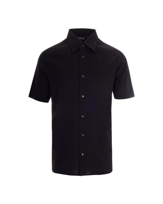 Emporio Armani Black Short Sleeve Shirts for men