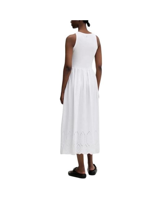 Desigual Midi Dresses in het White