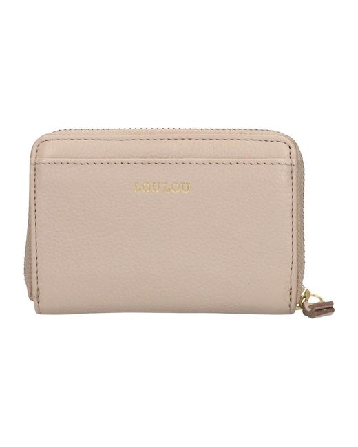 LouLou Essentiels Accessoires ,Leer Petite Emilie Wallet in het Natural