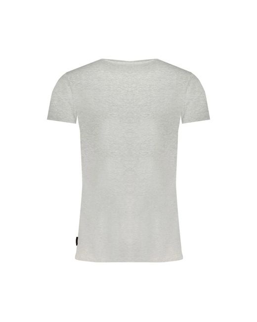 GAUDI Tops ,Grijs ,Katoen Grijze Katoenen Print Logo T-Shirt in het Gray voor heren