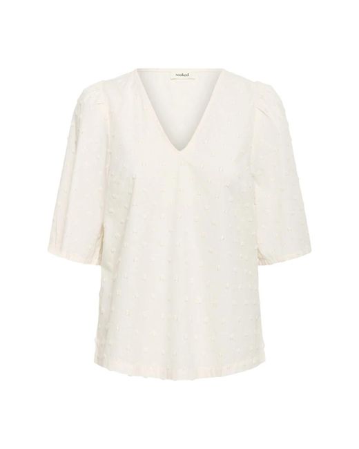 Soaked In Luxury Blouses in het White