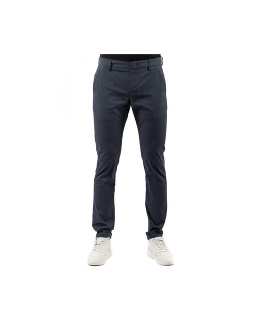 Dondup Blue Slim-Fit Trousers for men