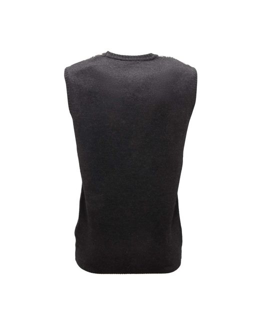 Guess Gray Sleeveless Knitwear for men