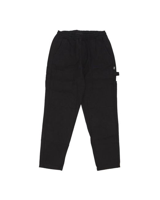 DOLLY NOIRE Schwarze Canvas Zimmermannshose in Black für Herren