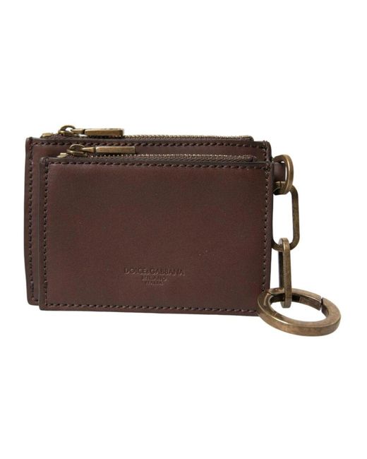 Dolce & Gabbana Luxuriöser leder schlüsselanhänger münz geldbörse in Brown für Herren
