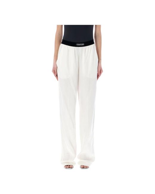 Tom Ford White Wide Trousers