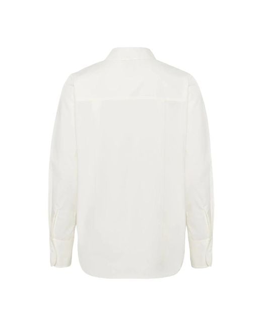 Saint Tropez Witte Shirt Met Zak En Kraag in het White