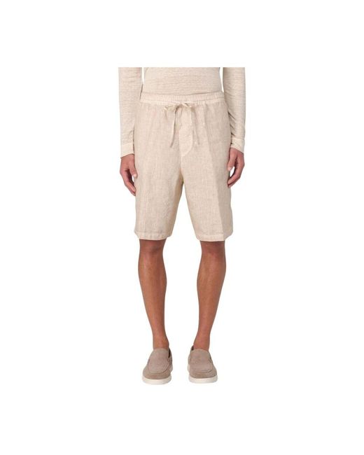 120% Lino Atmungsaktive Leinen-Shorts Mit Lockerer Passform in Natural für Herren