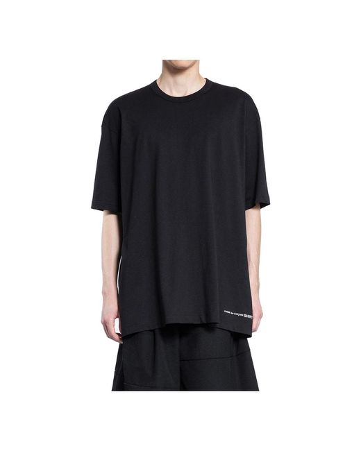 Comme des Garçons Schwarzes strick-t-shirt mit logodruck in Black für Herren