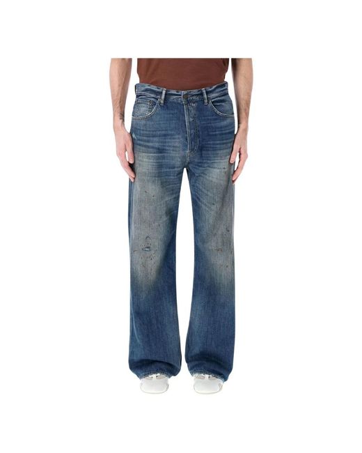 Acne Blue Straight Jeans for men