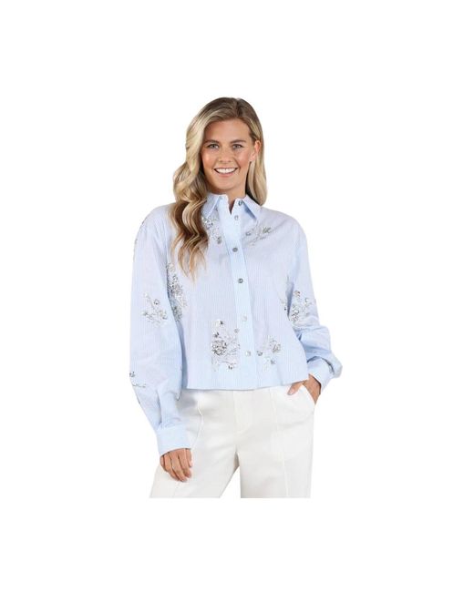 Nukus Adora Blouse Streep in het Blue