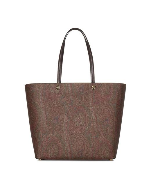 Etro Brown Shopping Bags