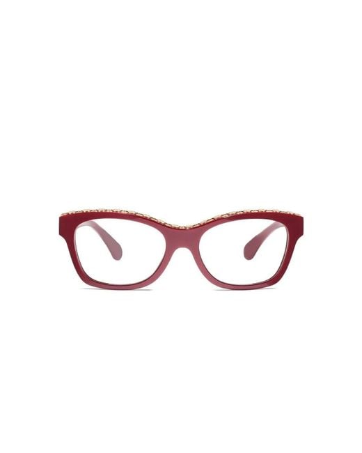 Chanel Red Glasses