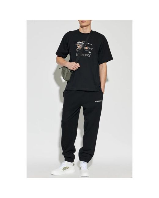 Sweatpants Burberry de hombre de color Black