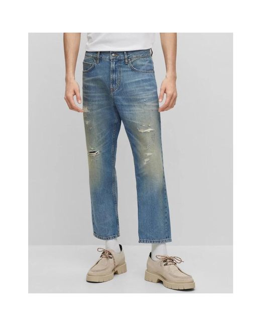 HUGO Blue Straight Fit Jeans for men