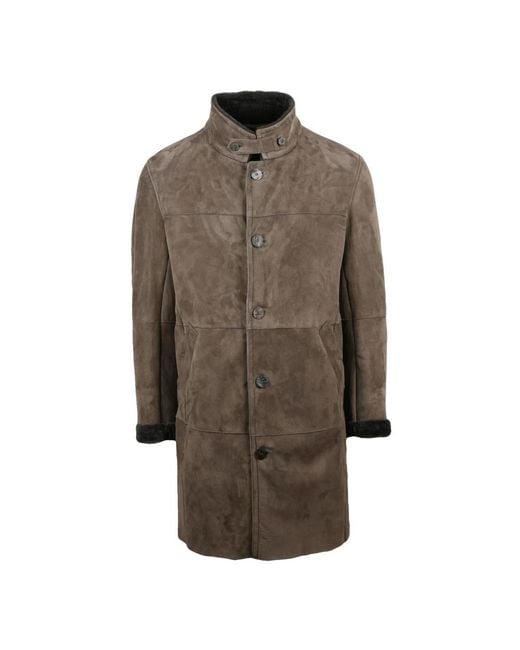 Gimo's Brown Single-Breasted Coats for men