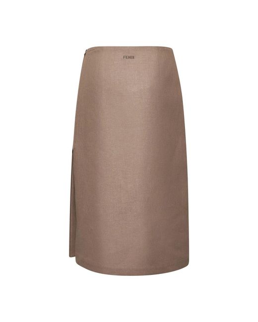 Fendi Midi Skirts in het Brown