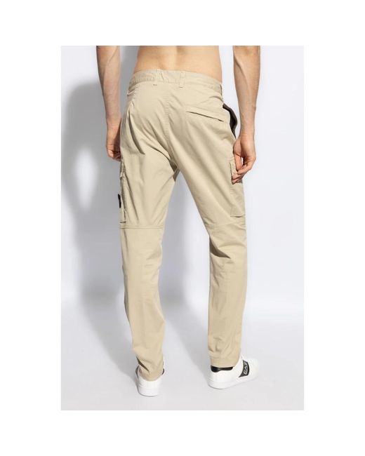 Trousers > slim-fit trousers Stone Island pour homme en coloris Natural