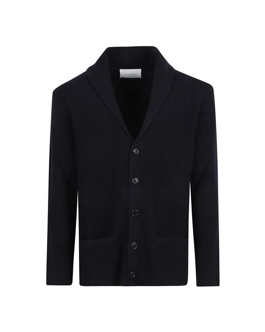 Ballantyne Truien & Vesten ,Zwart ,Wol Sweater Klassieke Visserribstructuur in het Blue voor heren