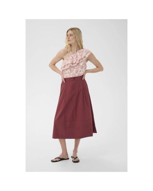 Part Two Red Midi Skirts